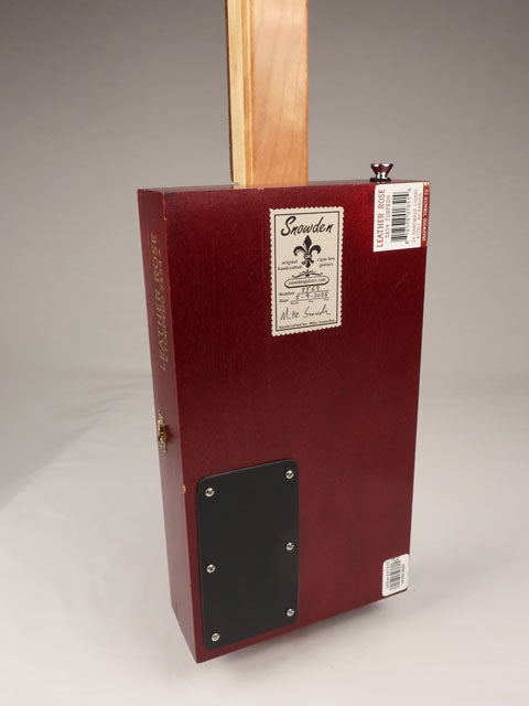 Leather Rose 3 String Cigar Box Guitar CBG #2569