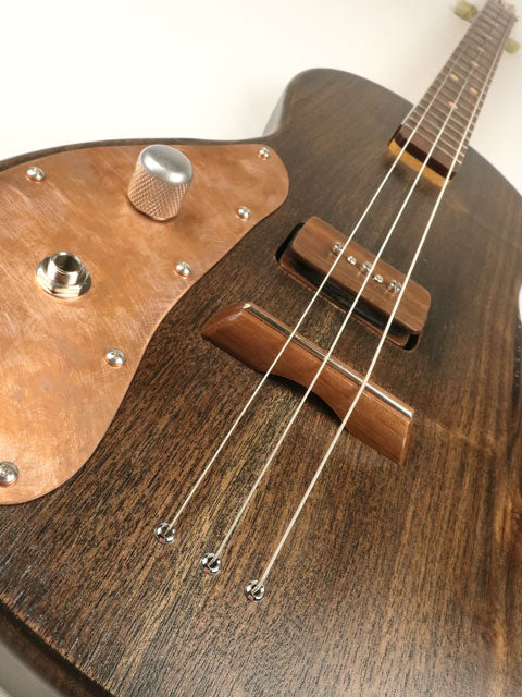 Lefty Solid Body 3 String Parlor Electric Guitar #SB-67 and Gig Bag
