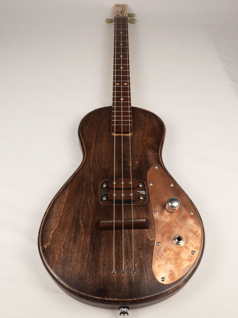 Solid Body 3 String Electric Parlor Guitar #SB-66 and Gig Bag