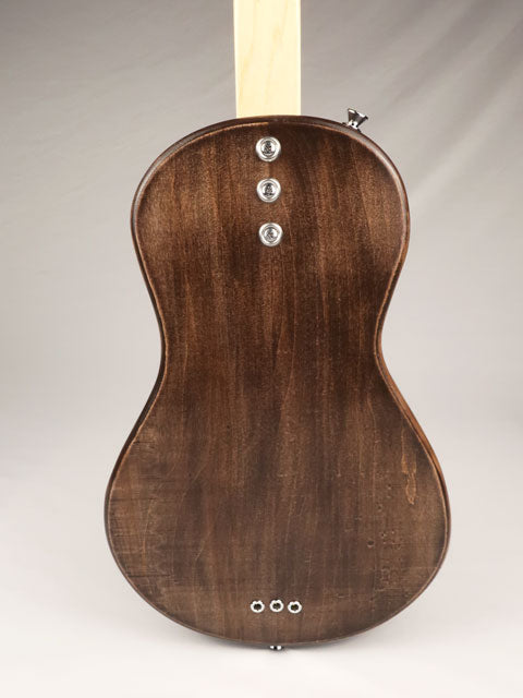 Solid Body 3 String Electric Parlor Guitar #SB-66 and Gig Bag