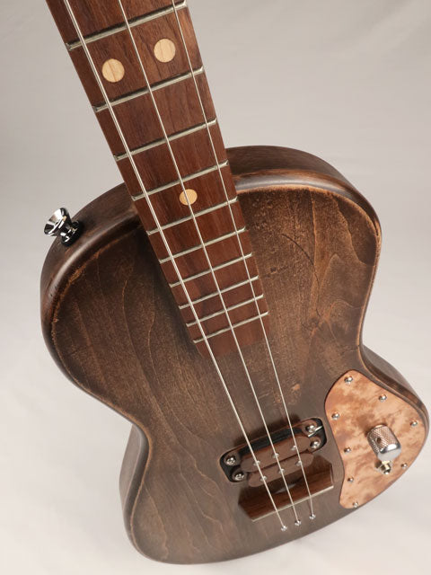 Solid Body 3 String Electric Parlor Guitar #SB-66 and Gig Bag