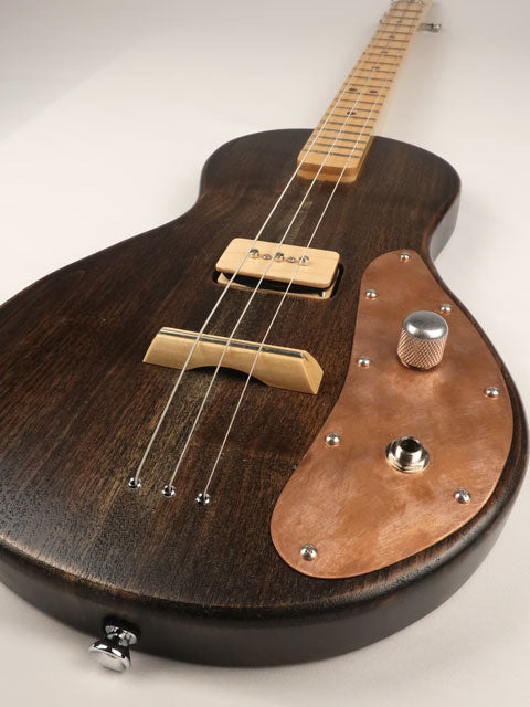 Solid Body 3 String Electric Parlor Guitar #SB-65 and Gig Bag