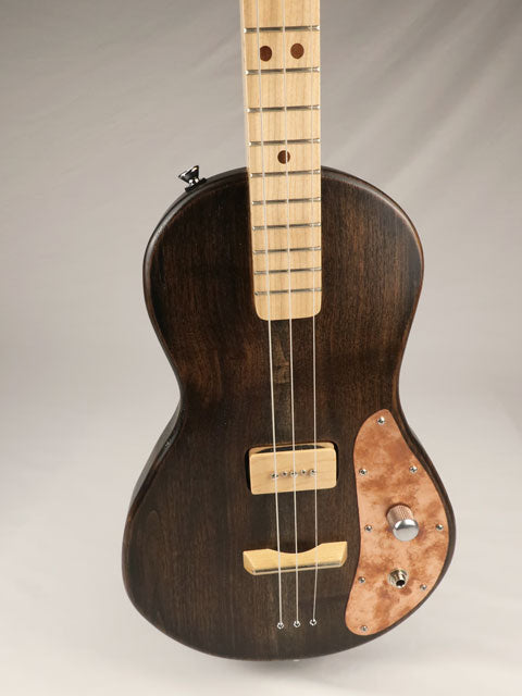 Solid Body 3 String Electric Parlor Guitar #SB-65 and Gig Bag