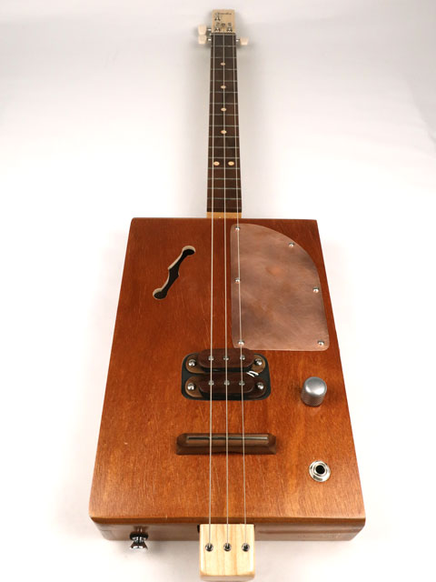 Copper Guard Humbucker 3 String Cigar Box Guitar CBG #2689