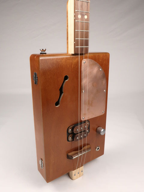Copper Guard Humbucker 3 String Cigar Box Guitar CBG #2689