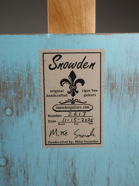 Blue Sky Padron 3 String Cigar Box Guitar CBG #2613