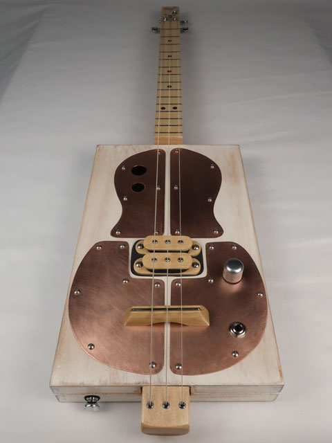 Copper Top 3 String Cigar Box Guitar CBG #2605