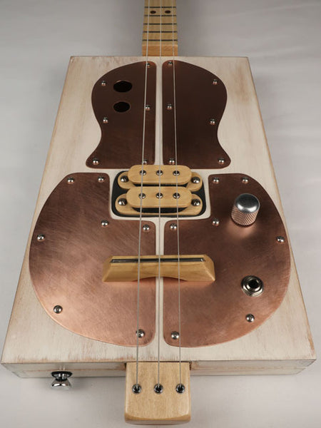 Copper Top 3 String Cigar Box Guitar CBG #2605