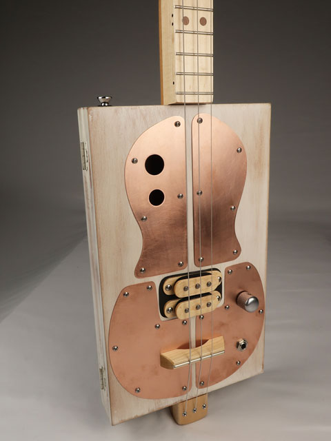 Copper Top 3 String Cigar Box Guitar CBG #2605