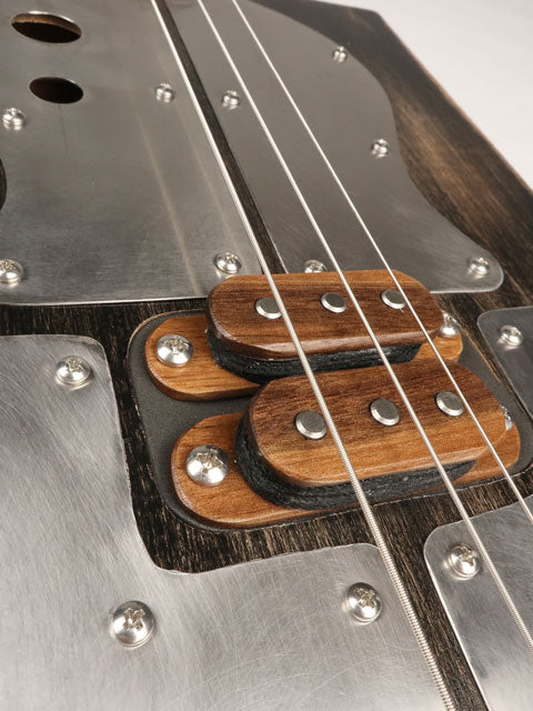 Metal Top 3 String Cigar Box Guitar CBG #2614