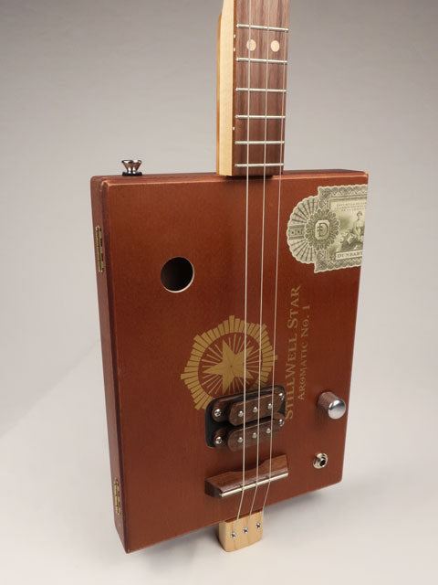 StillWell Star 3 String Cigar Box Guitar CBG #2582