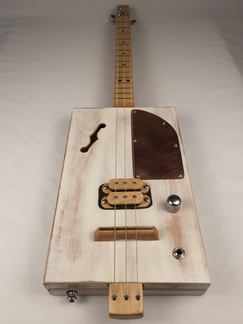 3 String Lightning Cigar Box Guitar CBG #2571