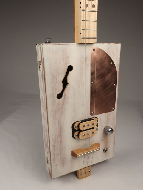 3 String Lightning Cigar Box Guitar CBG #2571