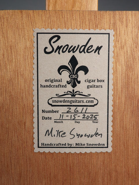 AVO 3 String Cigar Box Guitar CBG #2611