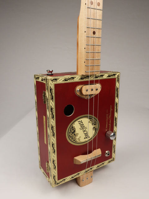 Brick House 3 String Cigar Box Guitar CBG #2584