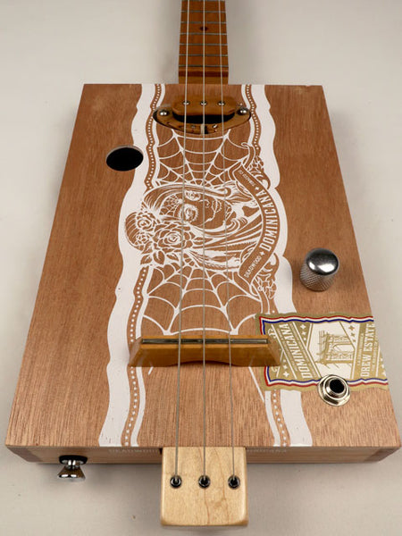 Deadwood 3 String Cigar Box Guitar CBG #2585