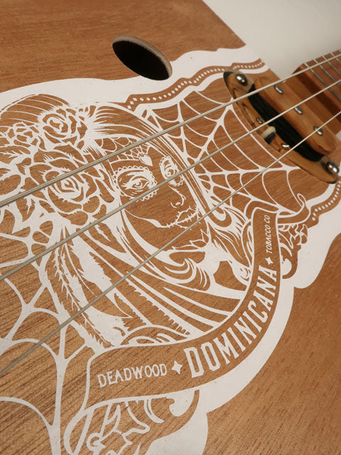 Deadwood 3 String Cigar Box Guitar CBG #2585