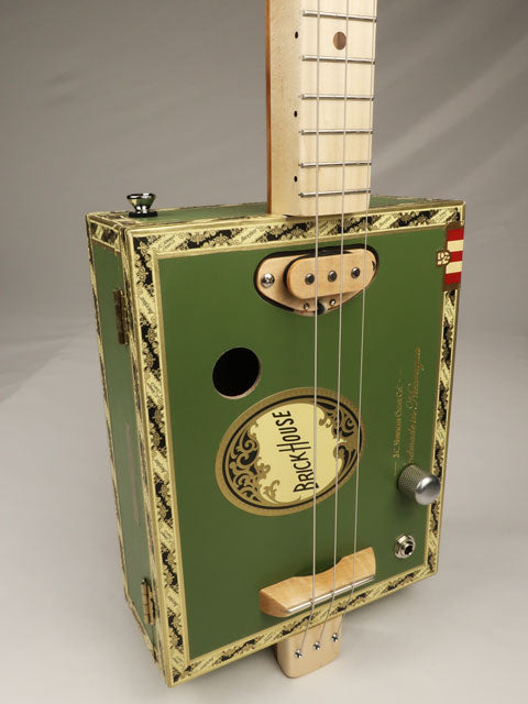 Brick House 3 String Cigar Box Guitar CBG #2632