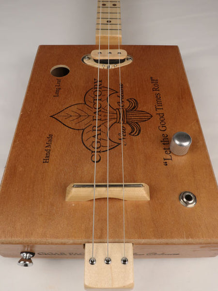 New Orleans Cigar Factory 3 String Cigar Box Guitar CBG #2604