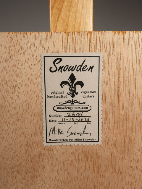 New Orleans Cigar Factory 3 String Cigar Box Guitar CBG #2604