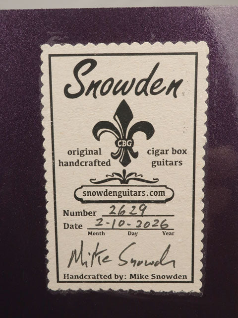 Super Fly 3 String Cigar Box Guitar CBG #2629