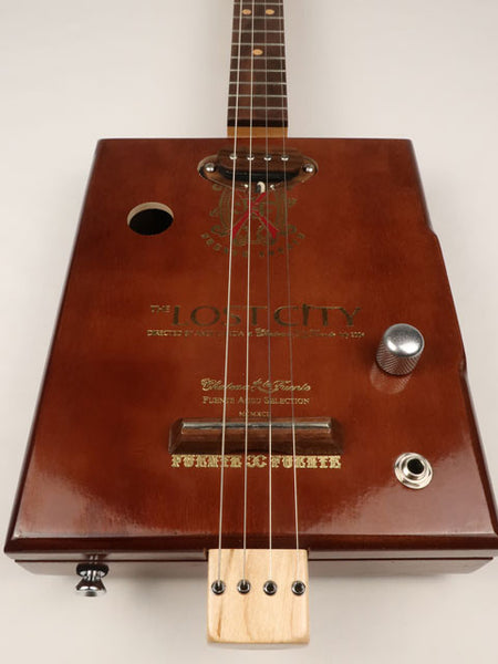 Lost City 4 String Cigar Box Guitar CBG #2581