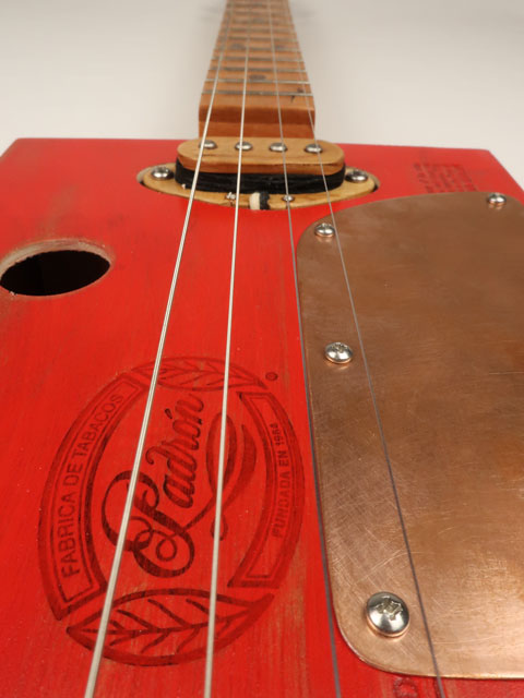 The Old Red Padron 4 String Cigar Box Guitar CBG #2590