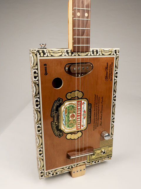 Queen B 4 String Cigar Box Guitar CBG #2589