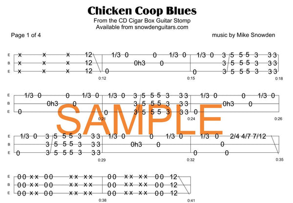 Chicken Coop Blues Tab PDF Download